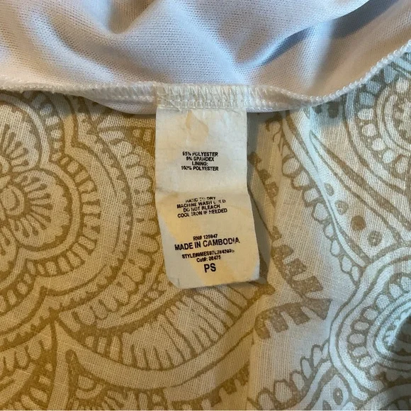 COCOMO Women’s Petite Blouse Size PS Multicolor  V-neck  3/4-length sleeves. - Picture 8 of 11